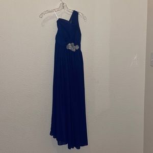 Navy 1 Shoulder Bridesmaid Dress w/ Custom Details